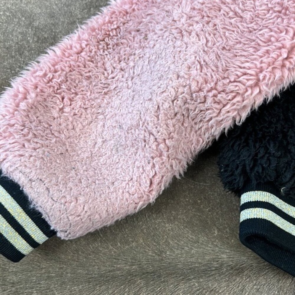 Baby Sara Faux Fur Color Blocked Bomber Jacket - Picture 6 of 9